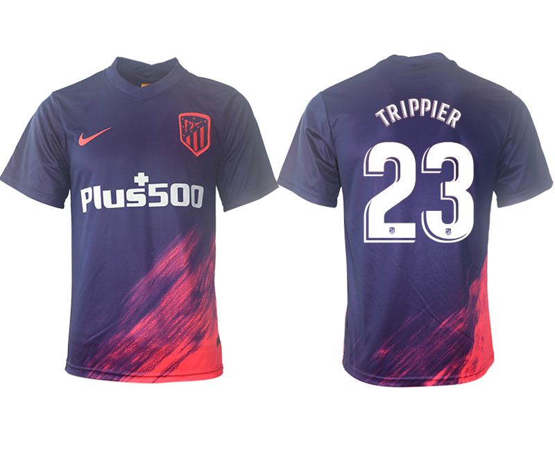 Cheap Men 2021-2022 Club Atletico Madrid away aaa version purple 23 Soccer Jersey
